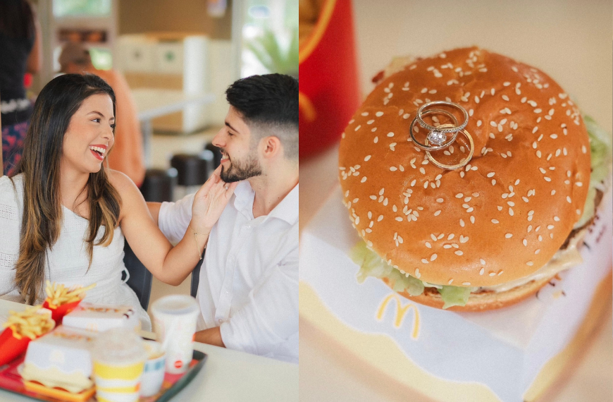 Do “méqui no casamento” ao fenômeno digital: história de casal mobiliza empresas e emociona a internet